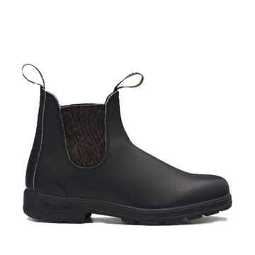 Blundstone | B1924 stivaletti donna pelle nera elastico bronzo glitter