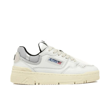 AUTRY | MY06 Sneakers Clc low in pelle bianca e suede argento