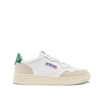 Autry | Sneakers Medalist low in pelle bianca e suede verde amazon LS23