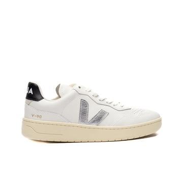 Veja | V-90 O.T. Leather White Silver Black