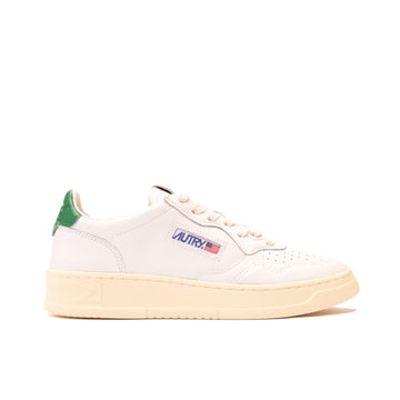 Autry | Sneakers Medalist low in pelle bianca e verde LL20