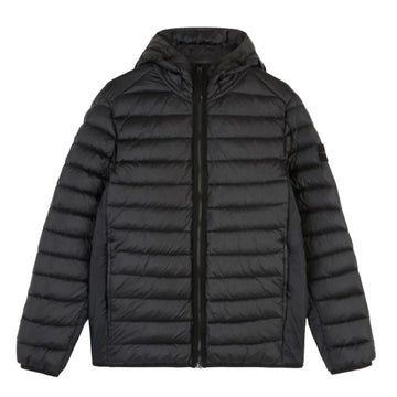 Stone Island | Piumino con cappuccio recycled nylon black 40324
