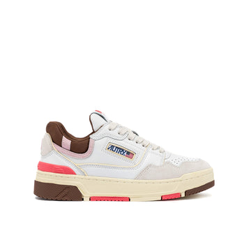 Autry | CLC suede bianca marrone rosa e suede MM35