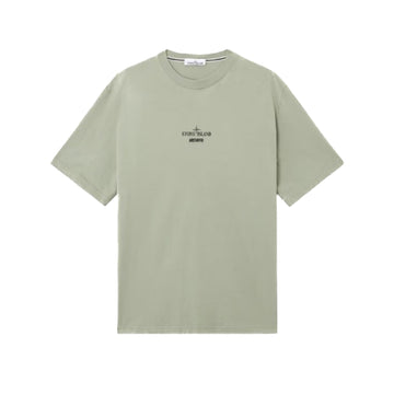 Stone Island | T-shirt a manica corta con stampa ‘Archivio’ sul retro salvia 2100037