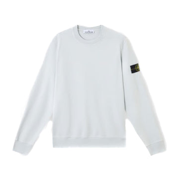 Stone Island | Felpa Girocollo con dettagli a costine cielo 63051