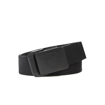 Stone Island | Cintura con fibbia squadrata in metallo opaco nera 9300948