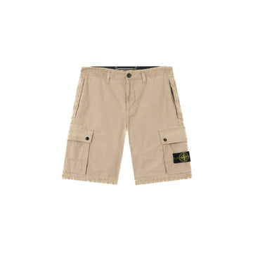 Stone Island | Bermuda Cargo vestibilità slim con tasche con zip deserto L100011