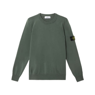 Stone Island | Maglione Girocollo con risvolto muschio 5100053