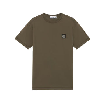 Stone Island | T-shirt a maniche corte con vestibilità slim verde militare 2100039