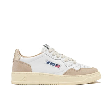 Autry | LS75 Sneakers Medalist low in pelle e suede bianca e oro