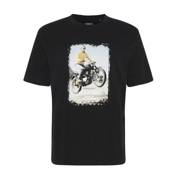Barbour | T-shirt con stampa Steve McQueen nera MTS1435BK11