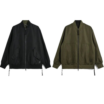 Taion | Giacca unisex nera e verde militatre reversibile R11