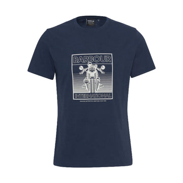 Barbour | T-shirt con stampa blu navy MTS1418NY9