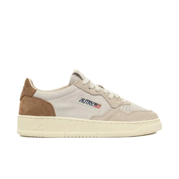 Autry | TS01 Sneakers Medalist low tricolor in suede sabbia e tabacco