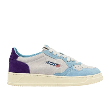 AUTRY | TS02 Sneakers Medalist low in camoscio grigio, viola e azzurro