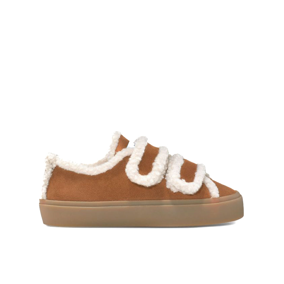 Inuikii | Shearling Low Velcro Brown