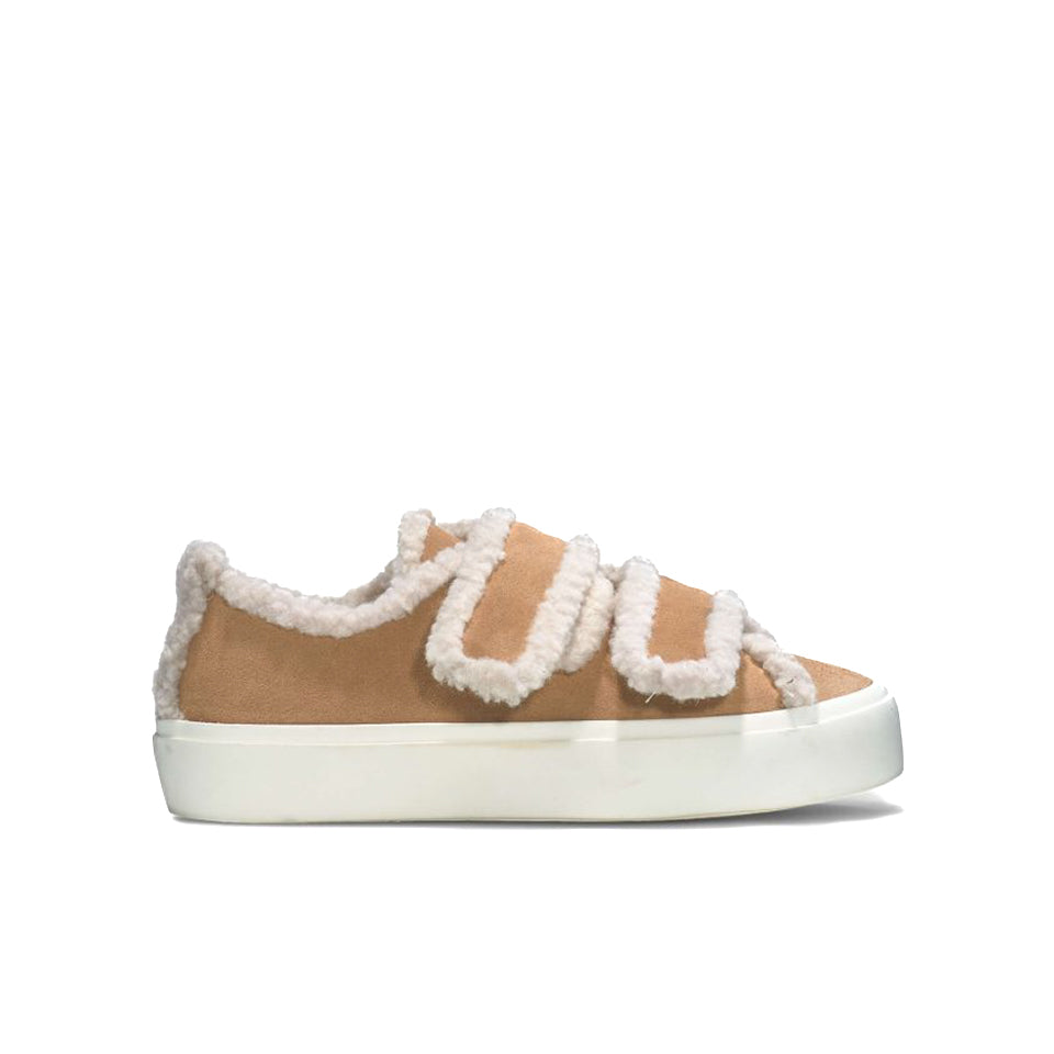 Inuikii | Shearling Low Velcro Beige