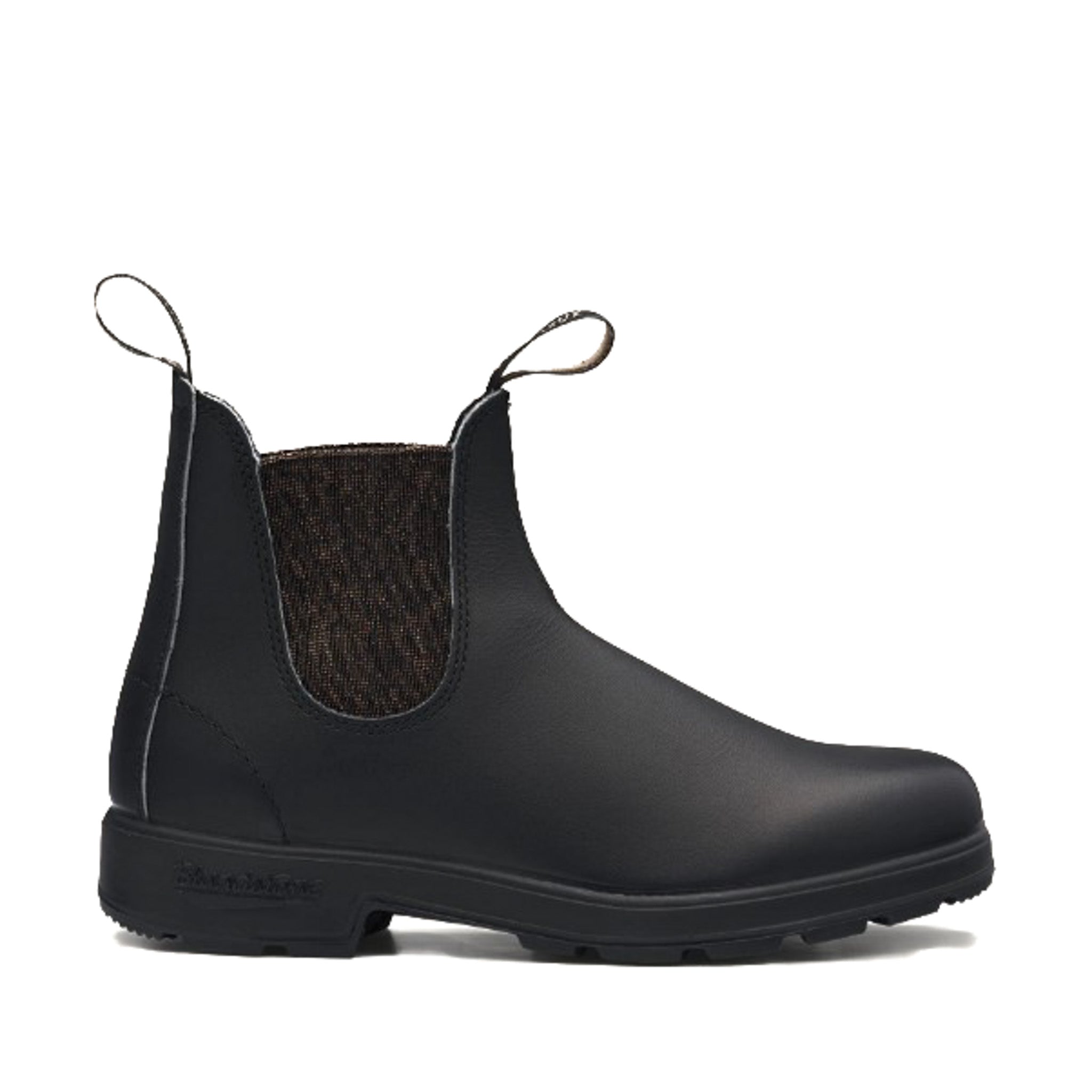 Blundstone | B1924 stivaletti donna pelle nera elastico bronzo glitter