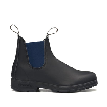 Blundstone | B1917stivaletto in pelle nera con elastici blu