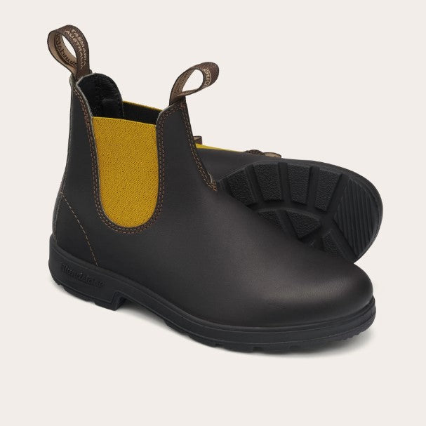 Blundstone | B1919 Chelsea style pelle marrone con elastico mostarda
