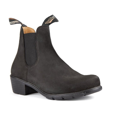 Blundstone | B1960 Stivaletto con tacco 5cm nero in pelle nabuck