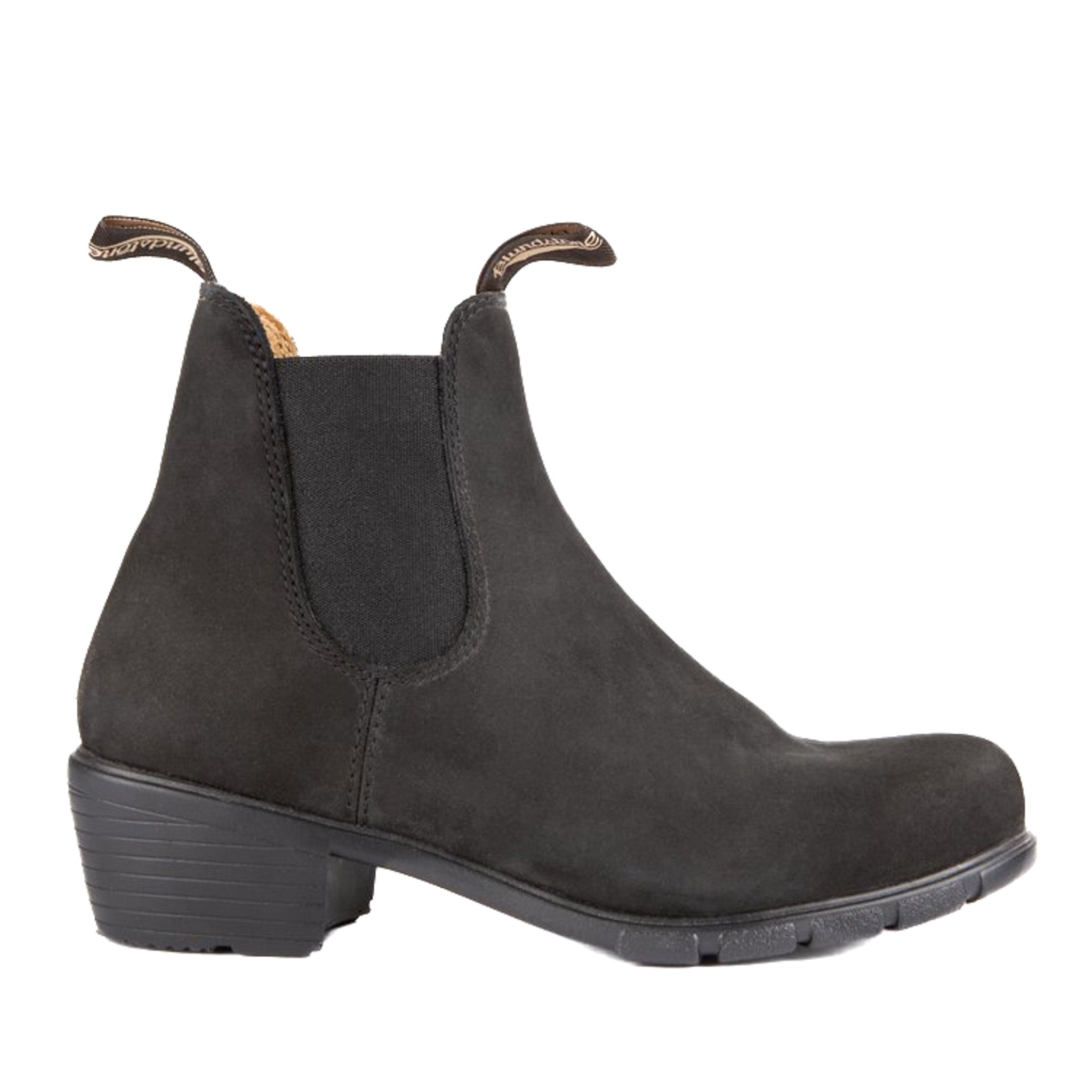 Blundstone | B1960 Stivaletto con tacco 5cm nero in pelle nabuck
