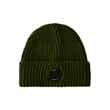 C.P. Company | AC739A Cappello Lana Extrafine Merino Lens Beanie Verde Scuro