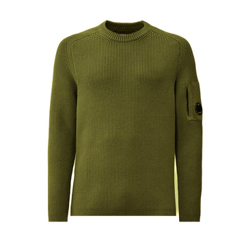 C.P. Company | Maglione Full Rib Crewneck Lens Verde 006608A