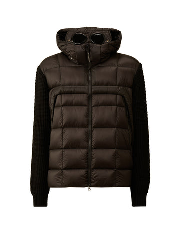 C.P. Company | KN185A Giacca Con Maniche In Lana Extrafine Merino Full Zip Goggle Sweater