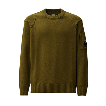 C.P. Company | Maglione 110149A Lambswool GRS Crewneck Lens Verde