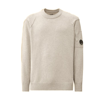 C.P. Company | Maglione 110149A Lambswool GRS Crewneck Lens Grigio