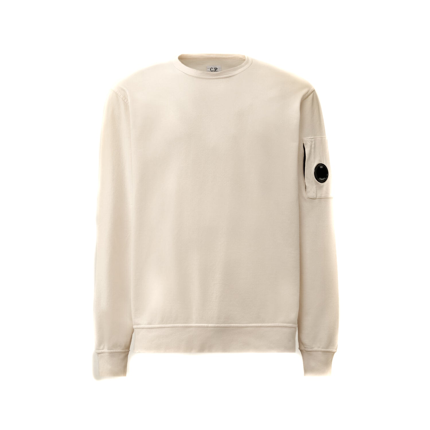 C.P. Company | Felpa Sweatshirts Crew Neck Diagonal Raised Fleece Bianco