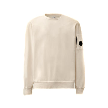 C.P. Company | Felpa Sweatshirts Crew Neck Diagonal Raised Fleece Bianco