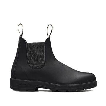 Blundstone | B2032 stivaletti donna pelle nera elastico silver glitter
