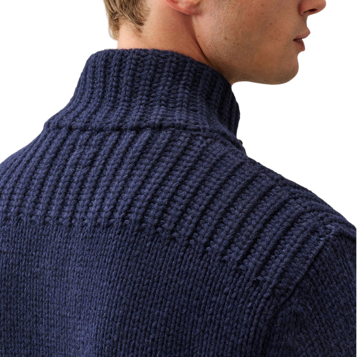 C.P. Company | Cardigan Lambswool Lens Button Sweater Blu