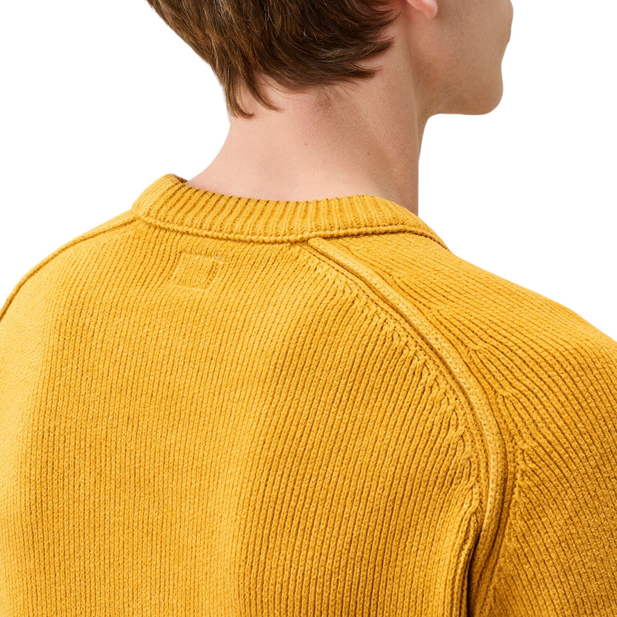 C.P. Company | Maglione Chenille Cotton Lens Crewneck Ocra