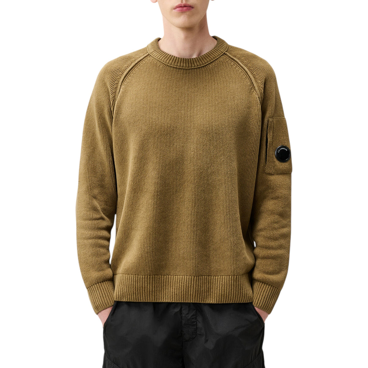 C.P. Company | Maglione Chenille Cotton Lens Crewneck Marrone