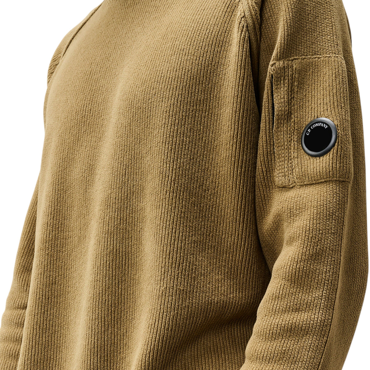 C.P. Company | Maglione Chenille Cotton Lens Crewneck Marrone