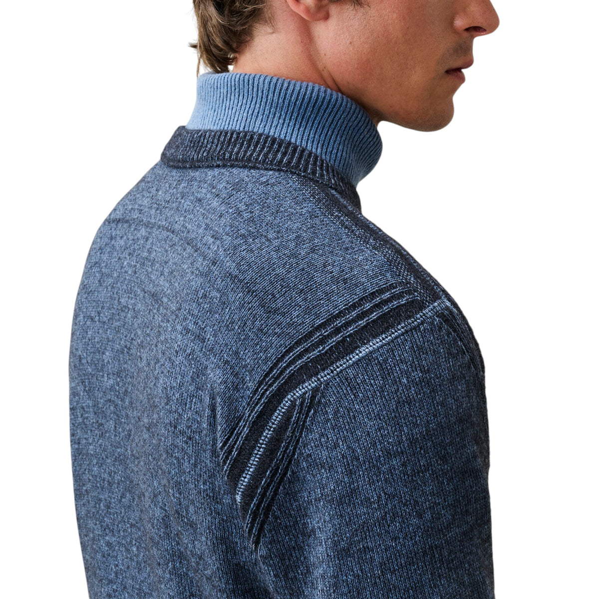C.P. Company | Maglione Fleece Knit Crewneck in Lana Blu