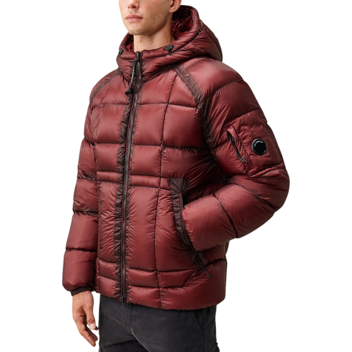 C.P. Company | Piumino D.D. Shell Hooded Puffer Jacket Rosso