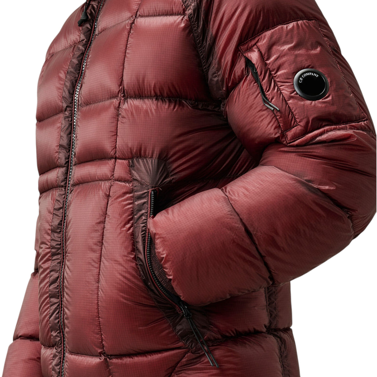 C.P. Company | Piumino D.D. Shell Hooded Puffer Jacket Rosso