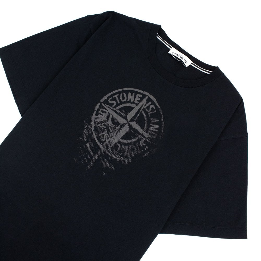 Stone Island | T-shirt a maniche corte con stampa nera 2RC87