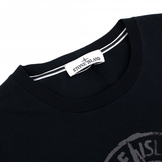 Stone Island | T-shirt a maniche corte con stampa nera 2RC87