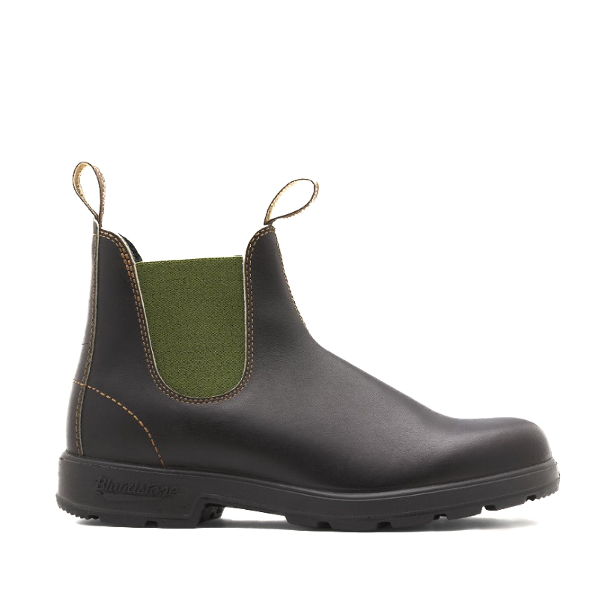 Blundstone | B519 Stivaletti in pelle marrone elastici verdi