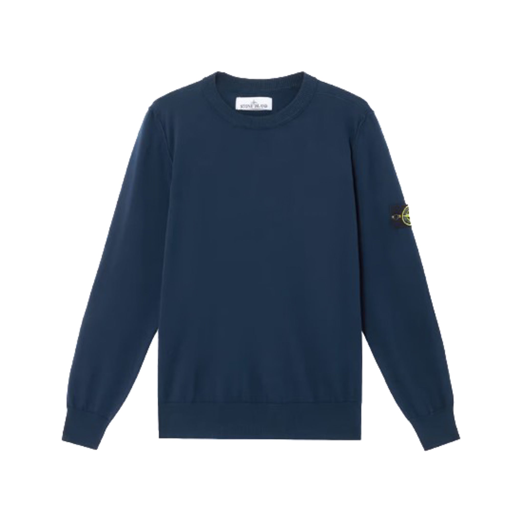 Stone Island | Maglione Girocollo con risvolto blu 5100053