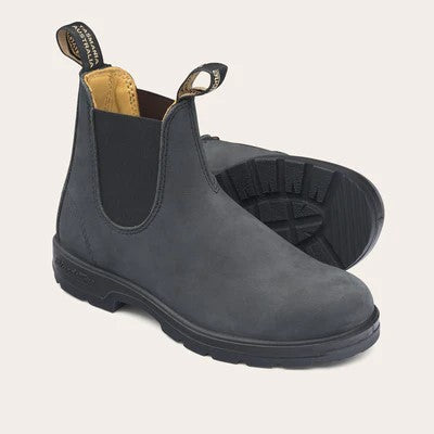 Blundstone | B587 Stivali grigio antracite in pelle liscia effetto vintage
