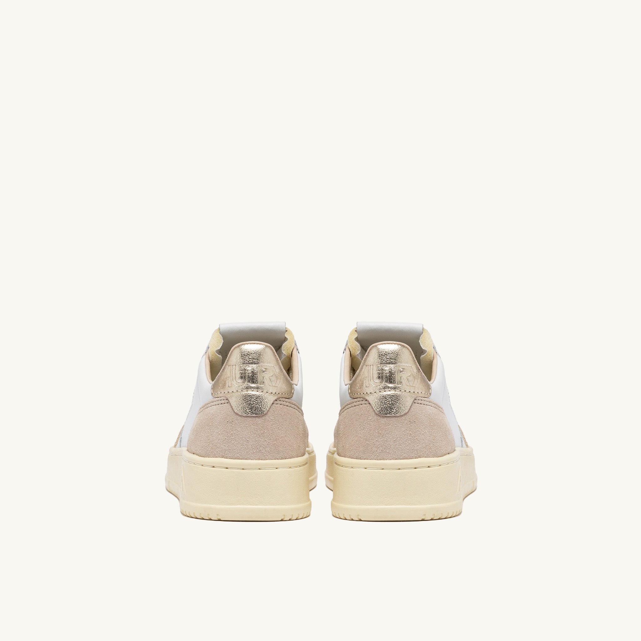 Autry | LS75 Sneakers Medalist low in pelle e suede bianca e oro