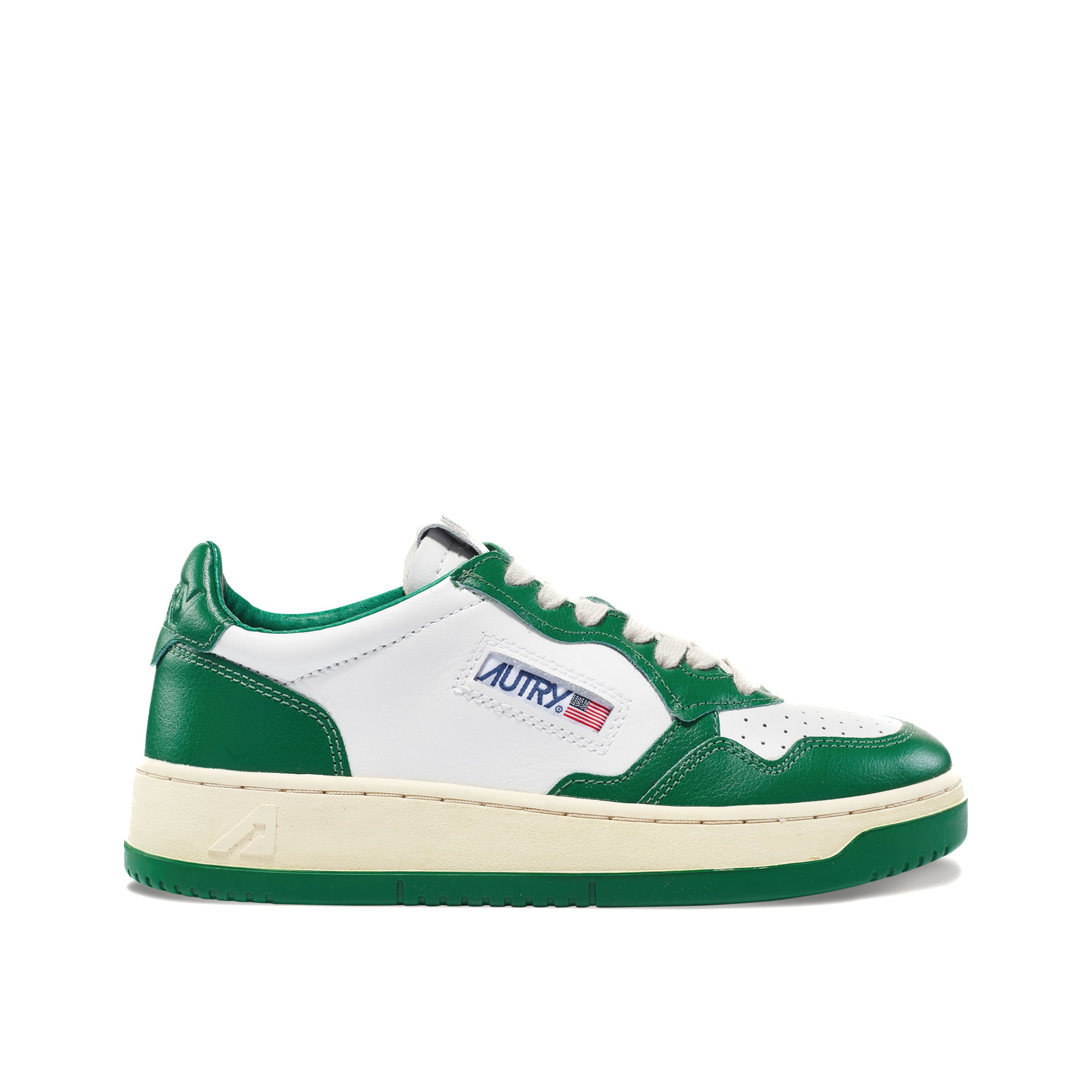 Autry | Sneakers Medalist low in pelle bicolor verde WB03
