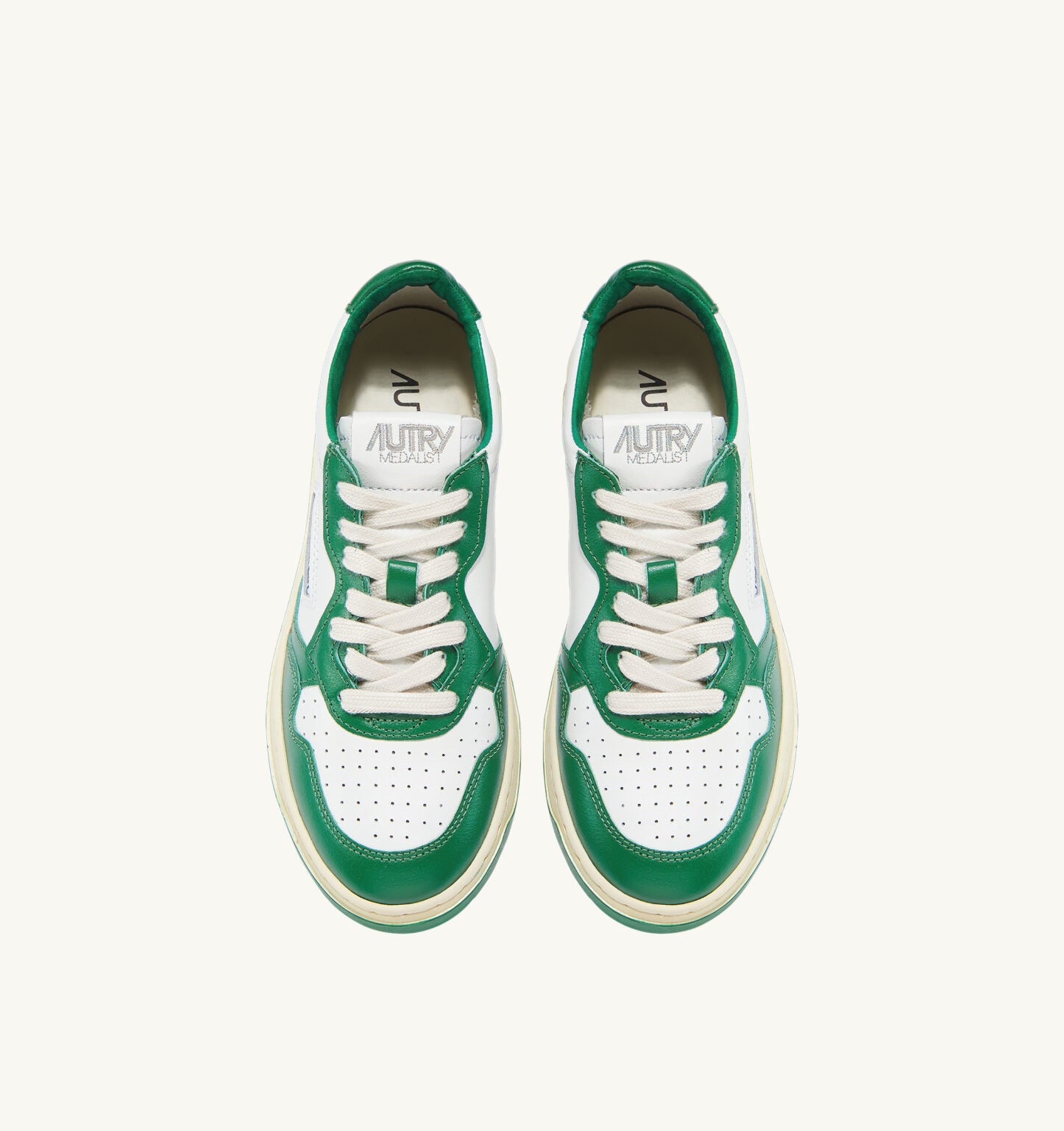 Autry | Sneakers Medalist low in pelle bicolor verde WB03