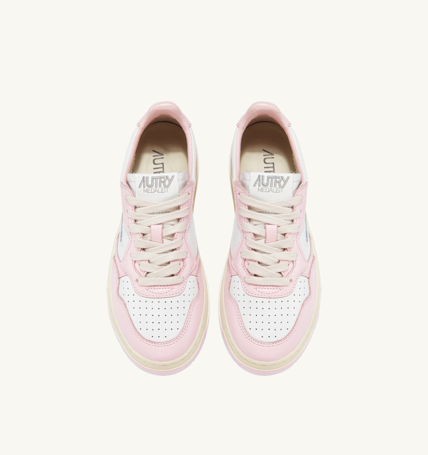 Autry | Sneakers Medalist low in pelle bicolor rosa bubble WB37